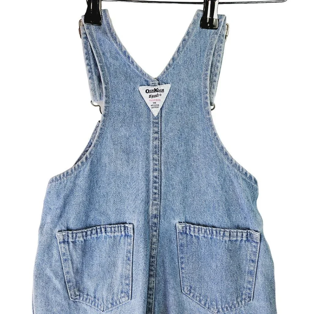 Vintage Y2K OshKosh B'gosh Vestbak UpCycled Overalls, Ruffle Bell Bottom, Sz 2T
